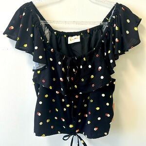 Love Fool • Floral/Black Skirt/Top Set • Sz XL • NWT!